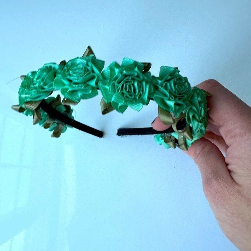 Green Flower Headband